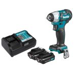 Llave de Impacto Inalámbrica 1/2" + 2 Baterías 12V 2Ah + Cargador Makita TW161DWAE