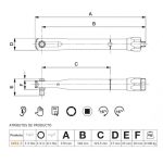 Llave de Torque Mini Dinamométrica Ajustable 5Nm 1/4" Bahco 6852-5