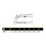 Llave de Tubo Modelo Sueco Boca Perpendicular 1.1/2" Irimo 303211