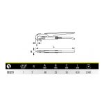 Llave de Tubo Modelo Sueco Boca Perpendicular 3" Irimo 303231