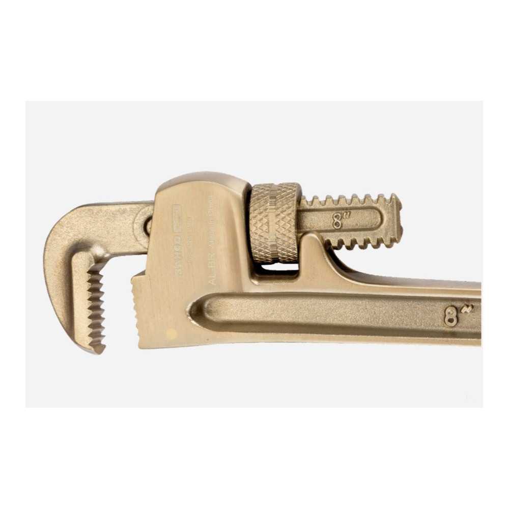 Llave de Tubo Stillson 10” (250mm) Anti-chispa De Aluminio Bronce Bahco NS200-250 - Imagen 6