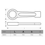 Llave Estrella de 3" x 330 mm Bahco 7444SG-Z-3