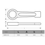 Llave Estrella De Impacto de 1-3/16"x190mm Bahco 7444SG-Z-1.3/16