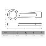 Llave Estrella De Impacto de 2-1/8" x 270 mm Bahco 7444SG-Z-2.1/8