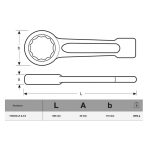 Llave Estrella De Impacto de 2-3/4" x 330mm Bahco 7444SG-Z-2.3/4