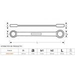 Llave Estrella Plana De Dos Bocas De 6x7mm Anti-Chispa De Aluminio Bronce Bahco NS010-0607