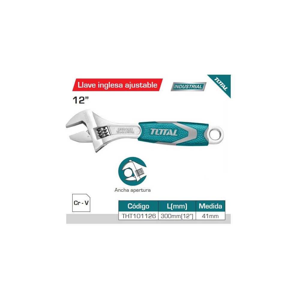 Llave Francesa 12" Total Tools THT101126 - Imagen 1
