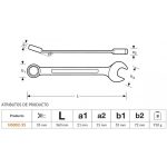 Llave Punta Corona 35 mm Anit-chispa De Aluminio Bronce Bahco NS002-35