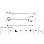 Llave Punta Corona 52 mm Anit-chispa De Aluminio Bronce Bahco NS002-52