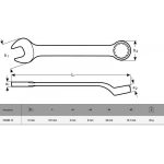 Llave Punta Corona Acodada 12 MM Bahco 1952M-12