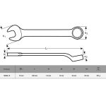 Llave Punta Corona Acodada 19 MM Bahco 1952M-19