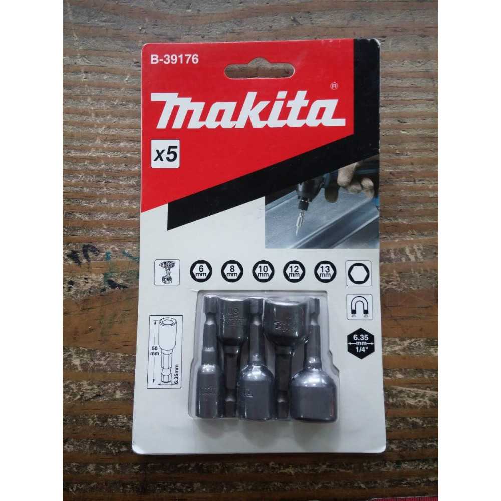 Adaptadores Magnéticos 5 pcs (6,8,10,12,13) x50 (MZ) Makita Cod B-39176 - Imagen 1