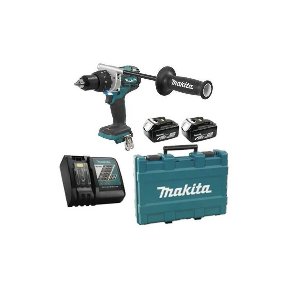 Taladro Atornillador Inalambrico 13mm 2 Vel Variable +2 baterías + Cargador Makita DDF481RTE - Imagen 1