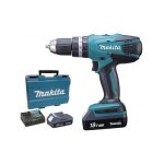 Taladro Atornillador Percutor Inalámbrico 13 mm - 2 vel variable (max Torque 42 Nm) Makita HP457DWE
