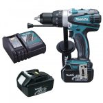 Taladro Atornillador Percutor Inalámbrico 13 mm - 2 vel variable (max Torque 80 Nm) 2,2 kg Makita DHP458RFE