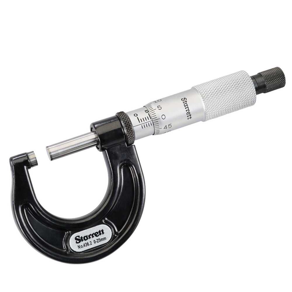 Micrómetro Exterior (0-25mm / 0.01mm) - Serie 436.1M - Starrett - Imagen 1