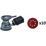MT Lijadora Excéntrica 125 mm + Set 10 Lijas Grano 100 Makita M9204G + D-54520
