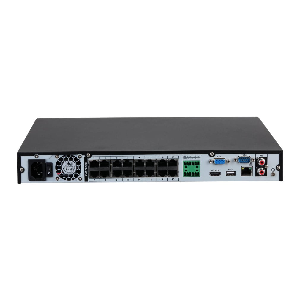 NVR 16 Channel 1U 2HDDs 16PoE Dahua DHI-NVR4216-16P-4KS2-L - Imagen 1