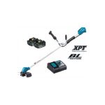 Orilladora Inalámbrica Mango "U" 18Vx1 + 2 baterías 3 Ah + Cargador Simple Makita DUR187URFE