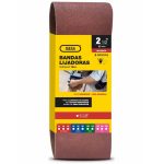 Pack 2 unid. Banda Lija Madera - 2 1/2" x 16" Nº80 - Isesa