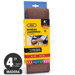 Pack 2 unid. Banda Lija Madera - 4" x 22" Nº50 - Isesa