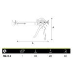 Pistola Calafatear Para Cartuchos De 9" Irimo 549-230-2