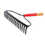 Rastrillo Acero 16 Dientes Mango Fibra Vidrio CAT J17-250