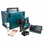Rotomartillo Inalámbrico SDS-PLUS 28 mm 40V +2 Baterías 4.0 Ah + Cargador+ Makpac Makita HR001GM201