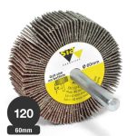 Rueda Traslapada 60 mm - Metal - Grano 120 - Vástago 6 mm - SialoX
