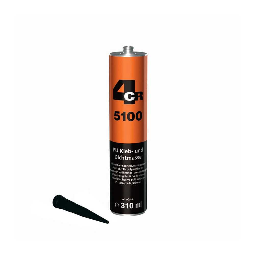 Sellador Poliuretano Negro 310ml 1K-PU 5100 4CR - Imagen 1