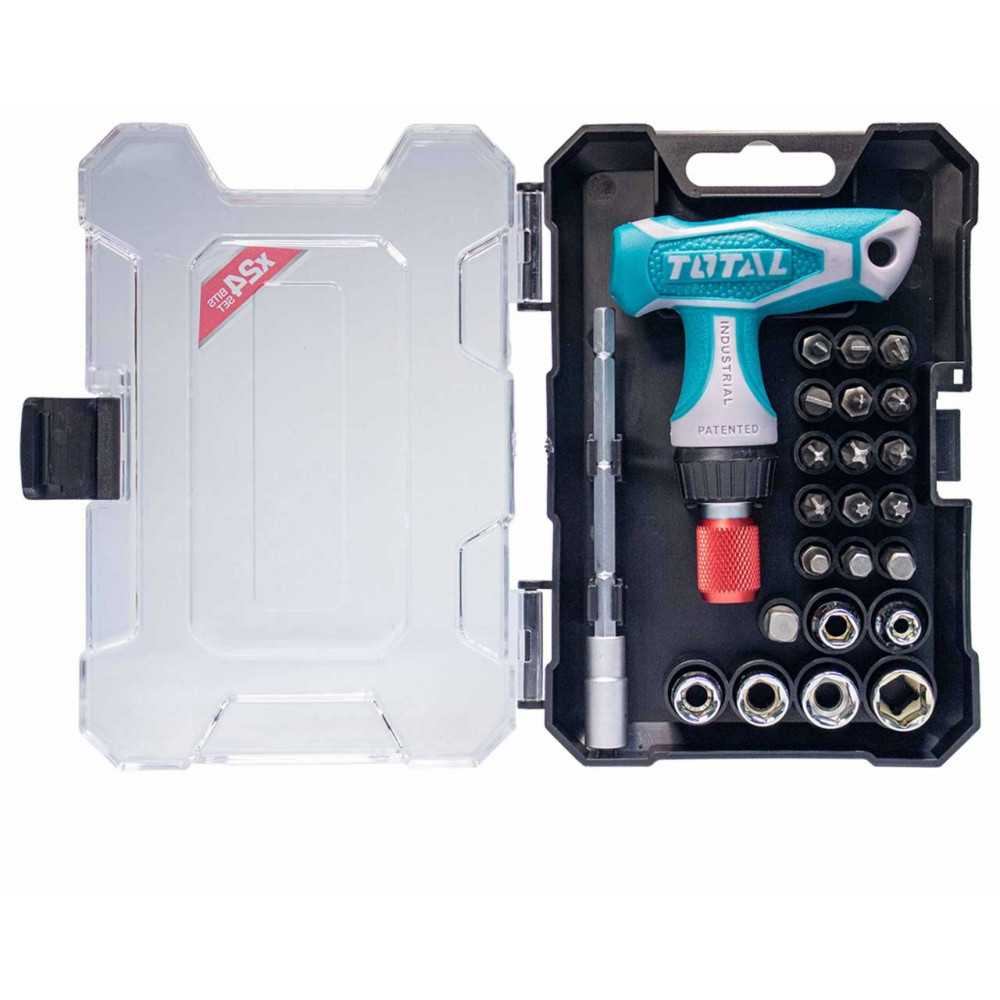 Set Atornilladores con Llave T y Mango T 24 pzs Total Tools TACSD30186 - Imagen 2