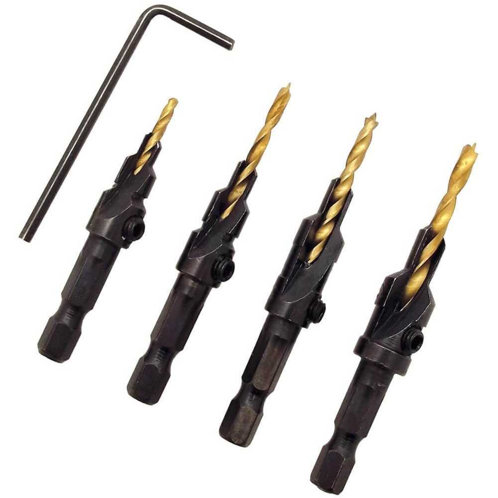 Set Brocas avellanadoras 6/8/10/12mm Milescraft 5341 - Imagen 2
