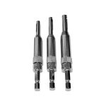 Set Brocas de bisagras eje hexagonal 1/4" 3 pzs Milescraft 2317 - Imagen 2