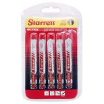 Set de 5 Sierras Caladoras Bimetalicas - Carburo Tugnsteno - Cerámica y Fib. Vidrio - 50x7.5mm - Starret