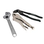 Set de Alicates Caiman y Presión + Llave Francesa 3 Pzs Jonnesway MI-JON-45978
