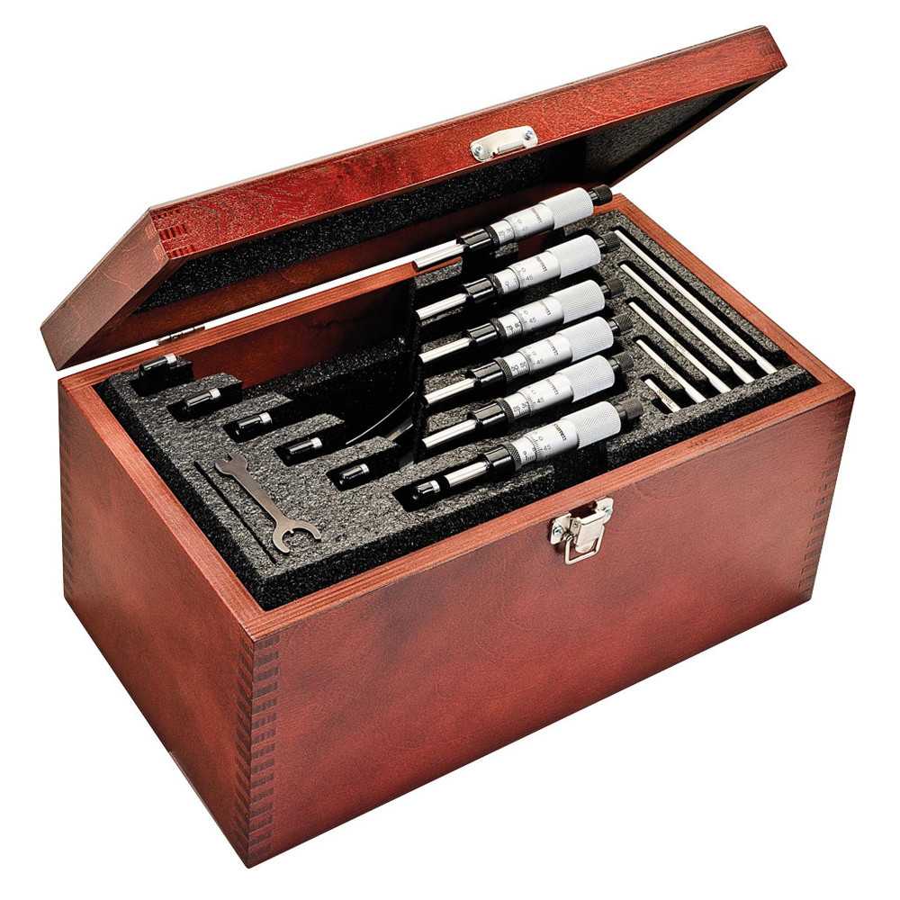 Set de Micrómetros Exteriores S436.1MCXRLZ (0-150 mm / Res. 0.01mm) Starrett - Imagen 1