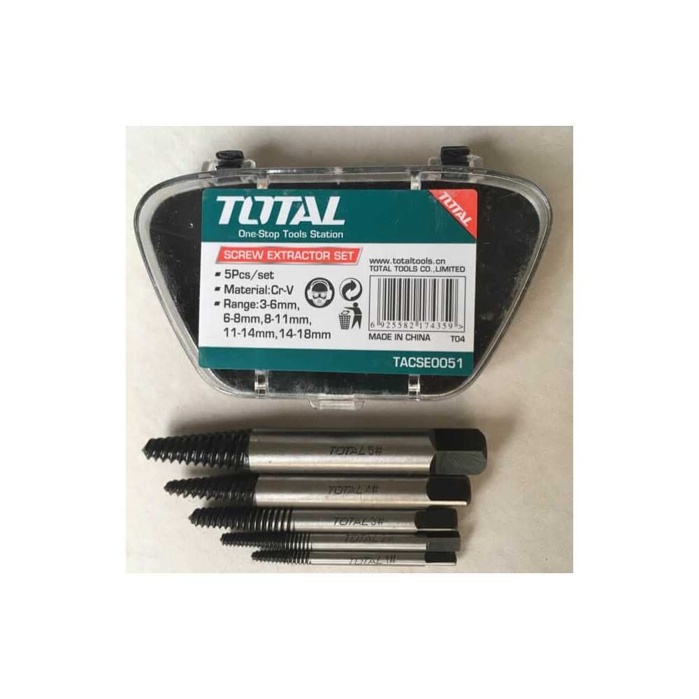 Set Extractor Tornillos 5 Piezas Total Tools TACSE0051 - Imagen 1