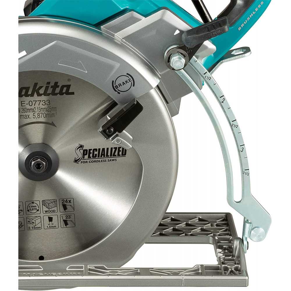 Sierra Circular Inalámbrica 10-1/4" 40V SIN BATERÍA NI CARGADOR Makita RS002GZ - Imagen 6