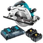 Sierra Circular Inalámbrica 9-1/4" (235MM) + 2 Baterias 5.0Ah 18V LXT + Cargador Rapido Doble Makita DHS900PT2