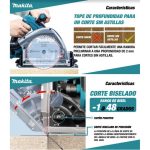 Sierra de Incisión Inalámbrica 6-1/2” 40V Sin Batería ni Cargador Makita SP001GZ