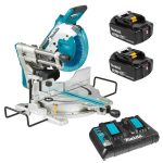 Sierra Ingleteadora Inalámbrica 10-1/4" + 2 Baterías 5Ah + Cargador Makita DLS111PT2