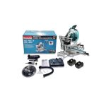 Sierra Ingleteadora Inalámbrica 305mm (12") 18V + 2 baterías + cargador + Disco Makita DLS211PT2 - Imagen 2