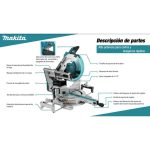 Sierra Ingleteadora Inalámbrica 305mm (12") 18V + 2 baterías + cargador + Disco Makita DLS211PT2