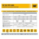 Soldadora Inverter Arco Manual/Mig 200A C/Accesorios DZ261 PFC CAT 55070