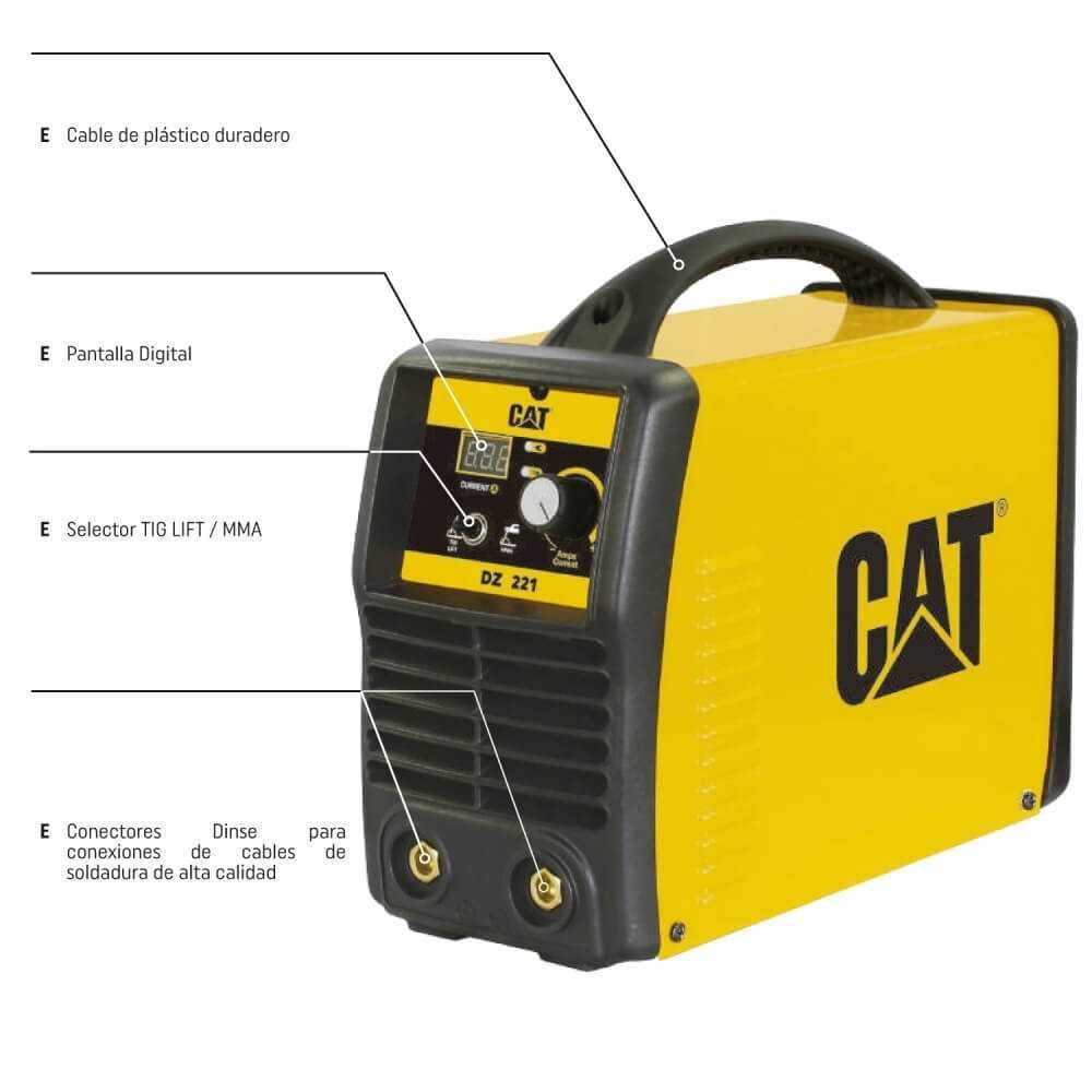 Soldadora Inverter Arco Manual/Tig 200A DZ221 c/accesorios CAT 55010 - Imagen 5