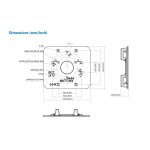 Soporte Cámara para montaje en Poste 125.6x114x20mm Dahua DH-PFA152-E - Imagen 3