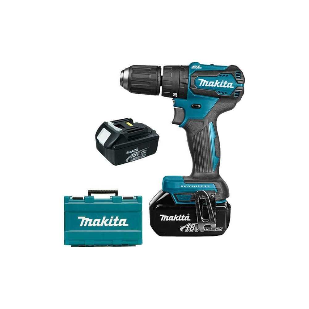 Taladro Atornillador Percutor Inalámbrico 18V Makita DHP483RFE - Imagen 1