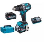 Taladro Percutor Inalámbrico 1/16"-1/2 " 40V + Baterías + Cargador + Maleta Makita HP002GA201 - Imagen 2