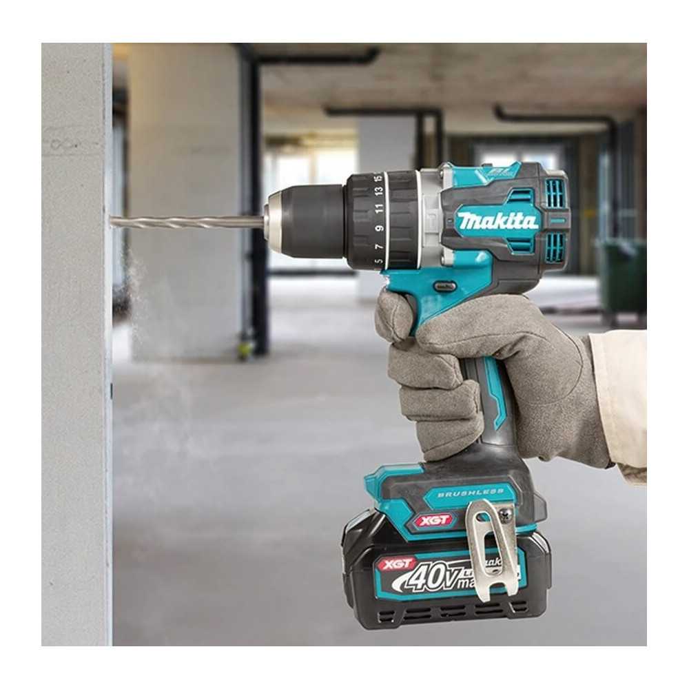Taladro Percutor Inalámbrico 1/16"-1/2 " 40V + Baterías + Cargador + Maleta Makita HP002GA201 - Imagen 5