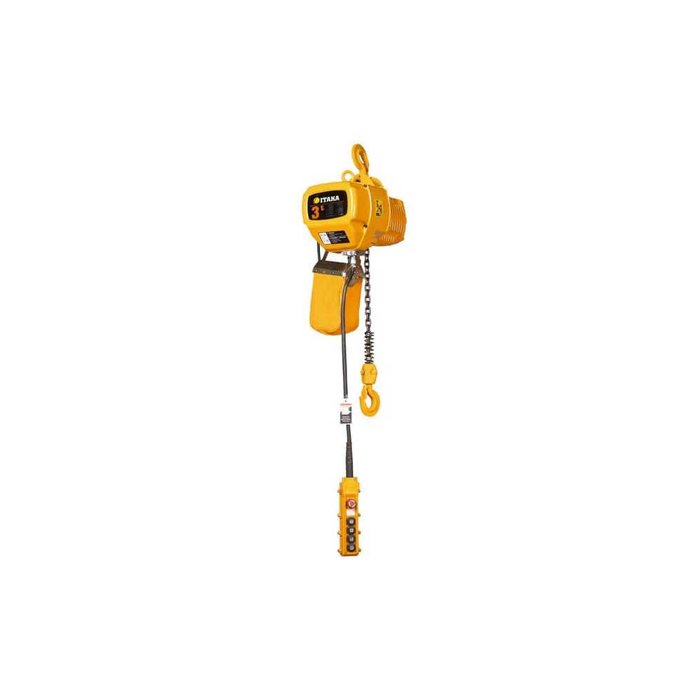 Tecle Eléctrico de Doble Velocidad 3T 6M Industrial 380V HBD03-01D Itaka 181072 - Imagen 1